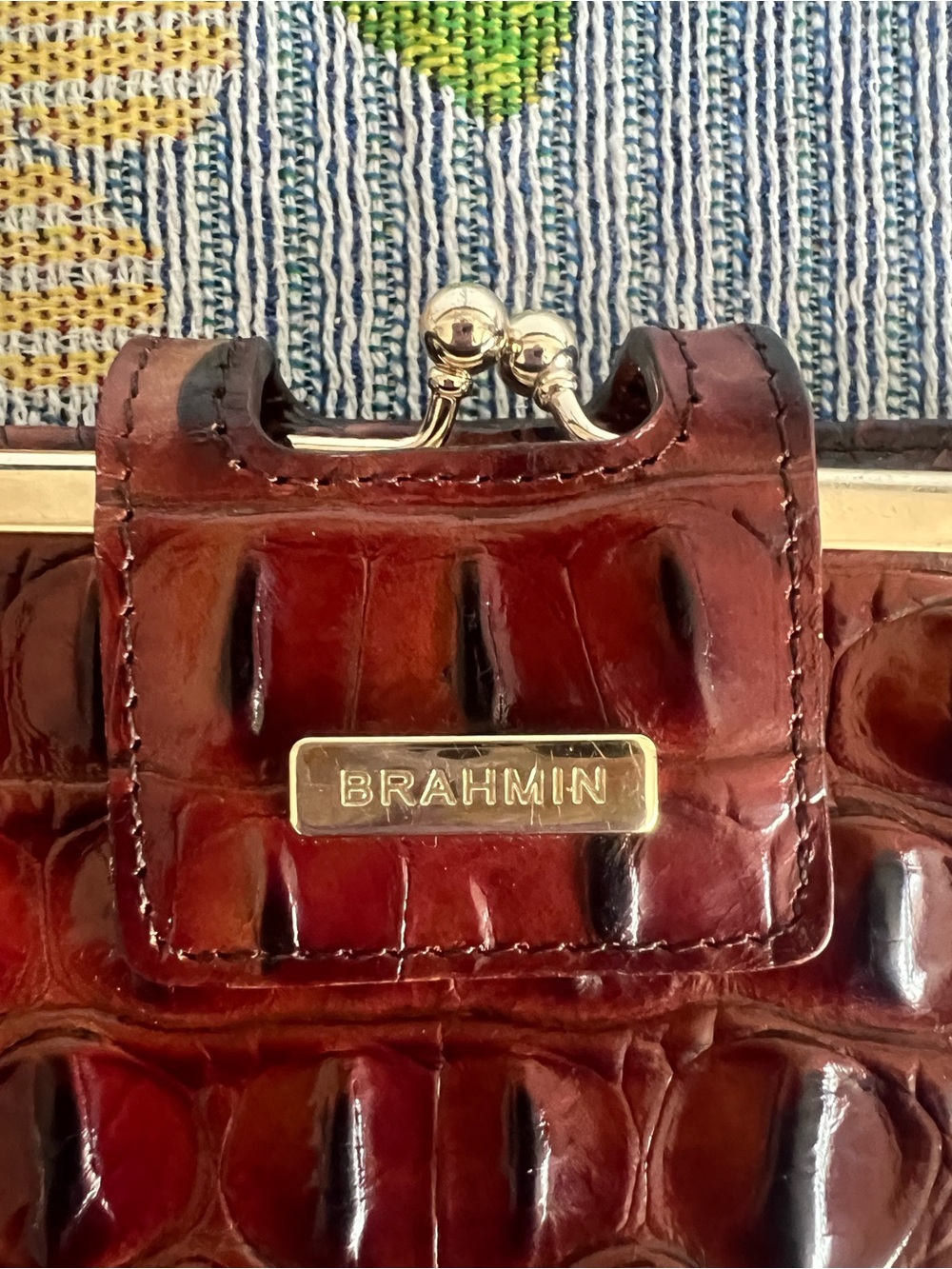 Brahmin Brown Pecan Kiss-lock Wallet - Picture 8 of 8